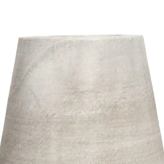 Hello Honey&reg; 15" Paulownia Wood Gray Wash Vase {4}