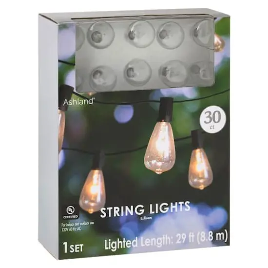 30ct. Clear Edison String Lights by Ashland&reg; {1}