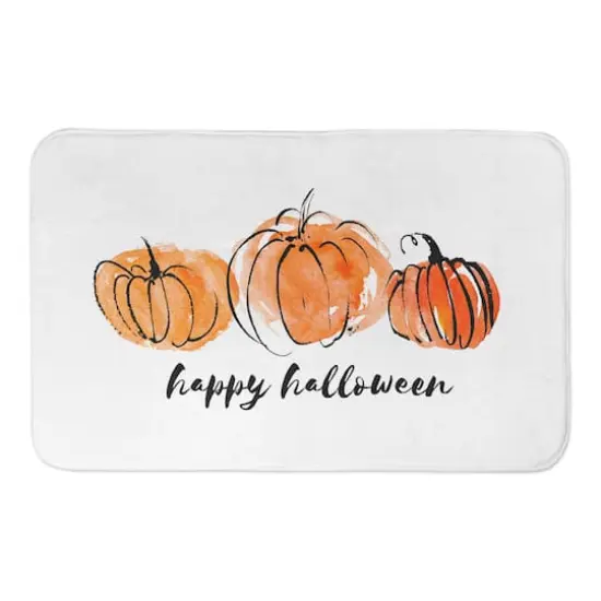 Happy Halloween Pumpkins Bath Mat {1}
