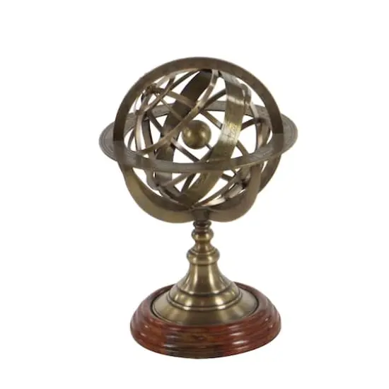 11" Brass Coastal Globe {4}