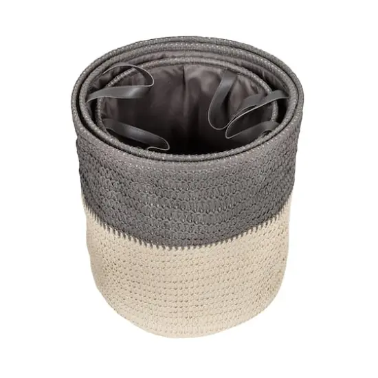 Honey Can Do Gray Flexible Laundry Basket Set {9}