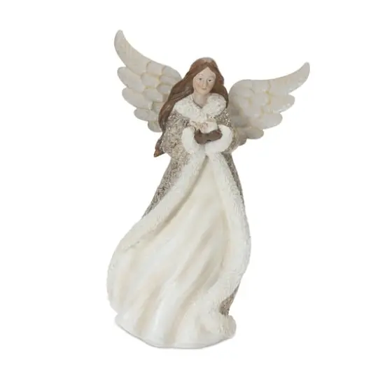 Winter Angel Figurine with Bird Accent Set {4}