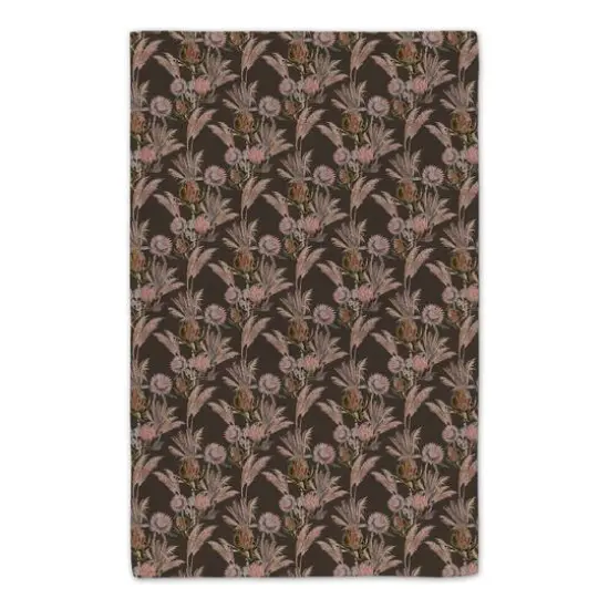 Bloom Protea Tea Towel Set Charcoal {6}