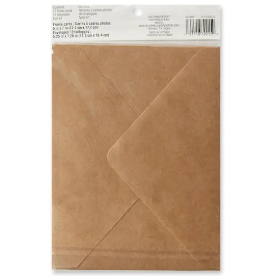 Kraft Frame Cards & Envelopes by Recollections&trade;, 5" x 7" {6}