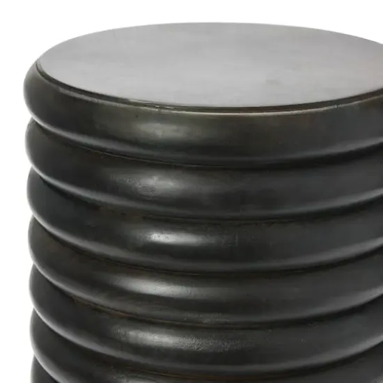 Hello Honey&reg; 18.5" Black Walnut Finish Dossier Vintage-Inspired Solid Wood End Table with Flat Top {5}