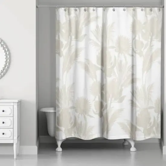 Cream Tones Protea Blooms Shower Curtain {3}