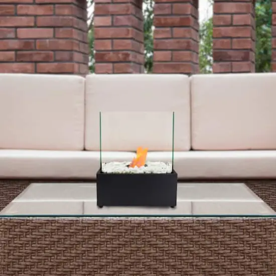 11.5" Bio Ethanol Ventless Portable Tabletop Fireplace with Flame Guard {3}
