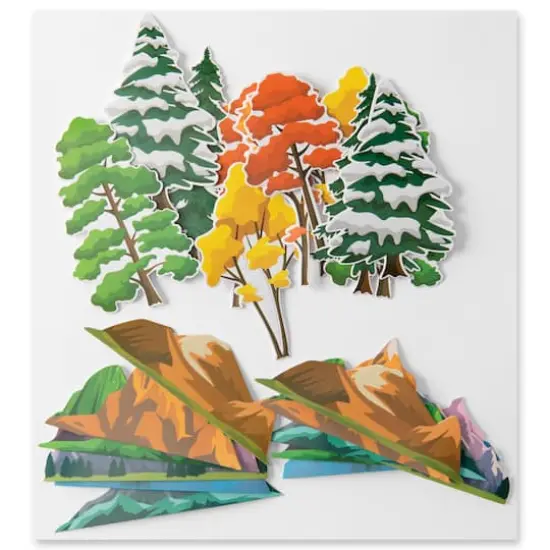 Tree & Mountain Die Cut Stickers by Recollections&trade; {3}