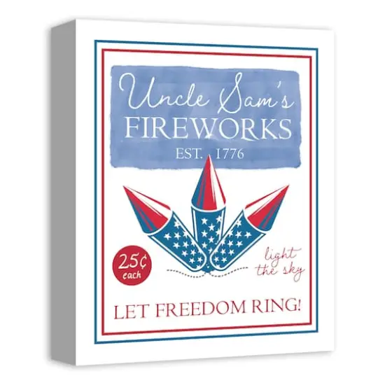 Uncle Sam's Fireworks Canvas Wall Art {3}