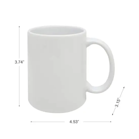 12oz. White Ceramic Sublimation Mugs, 6ct. by Make Market&reg; {6}