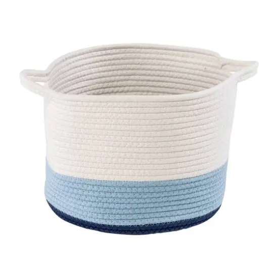 Honey Can Do Blue Ombr&eacute; Nesting Cotton Rope Storage Basket Set {9}