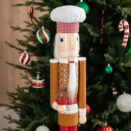 Glitzhome&reg; 42" Christmas Gingerbread Chef Nutcracker {5}