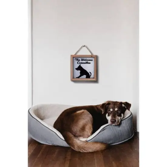 Hampton Art&trade; Rustic 10" x 10" Framed Galvanized Sign {5}