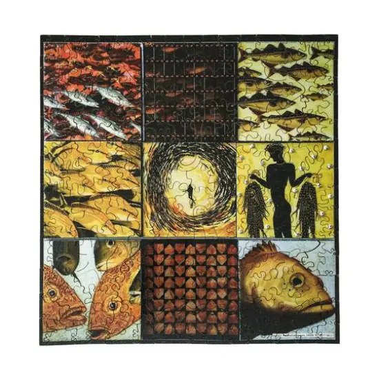 Wooden Jigsaw Puzzle Set - Yellow Fish & Miami Fish: 413 Pcs {6}