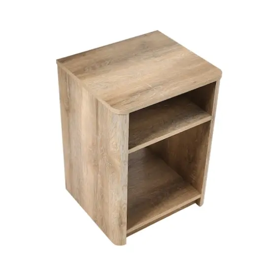 Hello Honey&reg; Coastal Oak End Table with Storage {3}