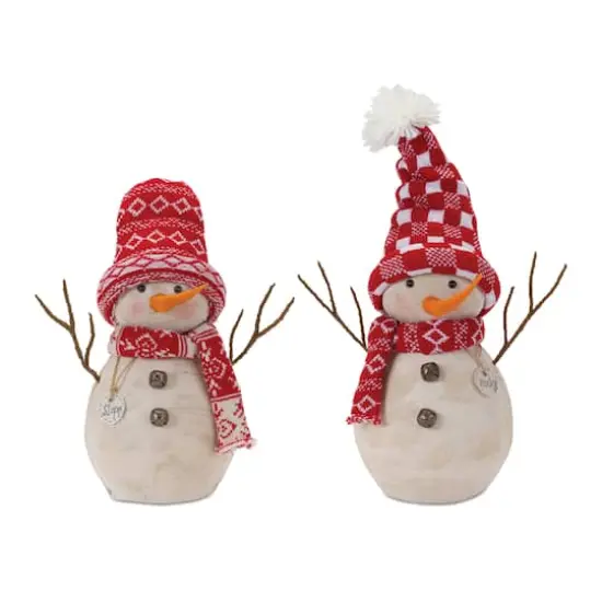 Snowman D&eacute;cor with Hat & Scarf Set, 12.25" & 15.25" {1}