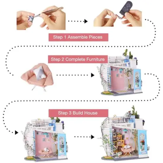 Rolife&reg; Dora's Loft DIY Miniature House Kit {7}