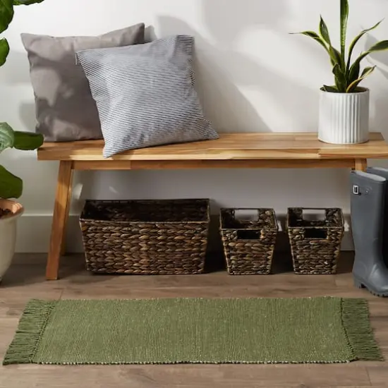 DII&reg; 2-Tone Ribbed Rug, 2ft. x 3ft. Sage/Off White {4}