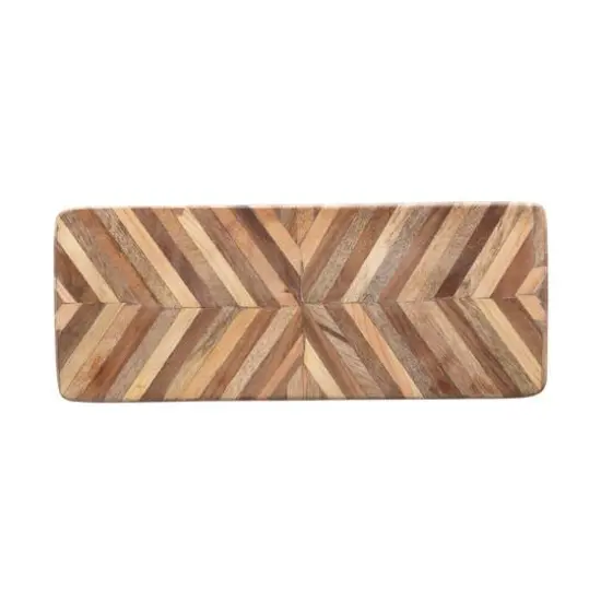 Hello Honey&reg; Mango Wood Chevron Pattern Cheese or Cutting Board {1}