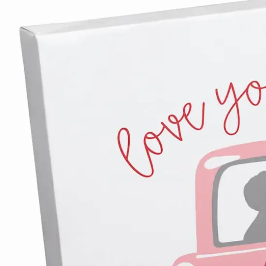 Valentines Truck 12" x 12" Canvas Wall Art {4}