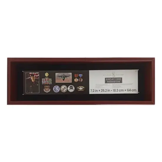 7.25" x 25.25" Mahogany Memorial Display Case by Studio D&eacute;cor&reg; {1}