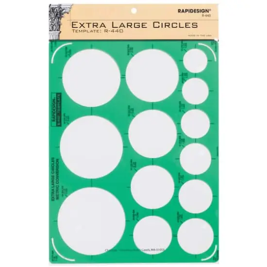 Pickett RapiDesign&reg; Extra Large Circles Inking Template {1}