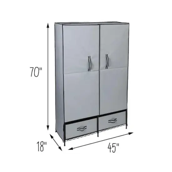 Honey Can Do 43" Clothes Storage Wardrobe With Drawers {14}