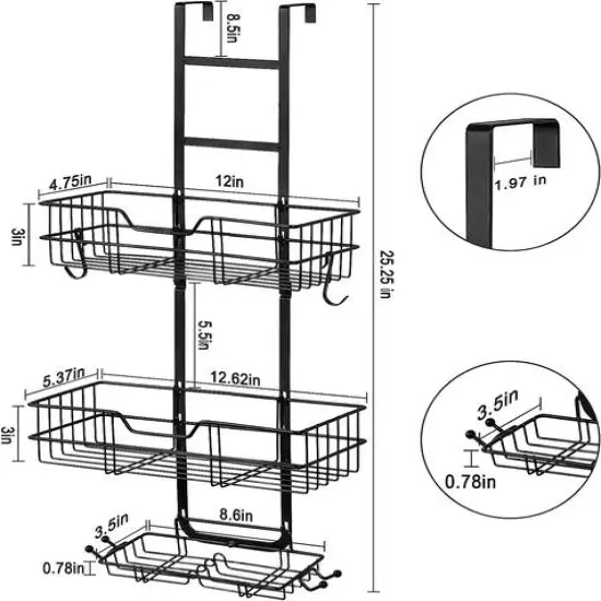 NEX&trade; Over the Door Shower Caddy Organizer {3}