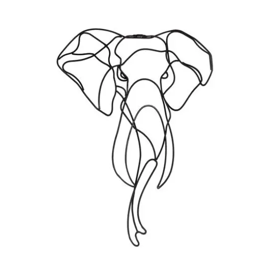 Habitat Decor 28" Asha Elephant Metal Wall Art {4}