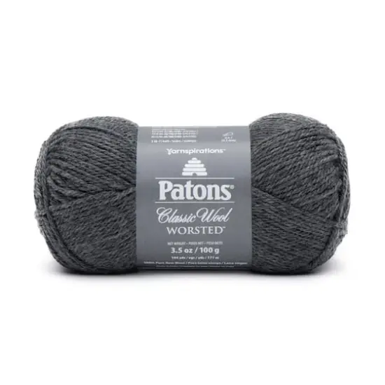 Patons&reg; Classic Wool Worsted&trade; Yarn Dark Gray Mix {1}