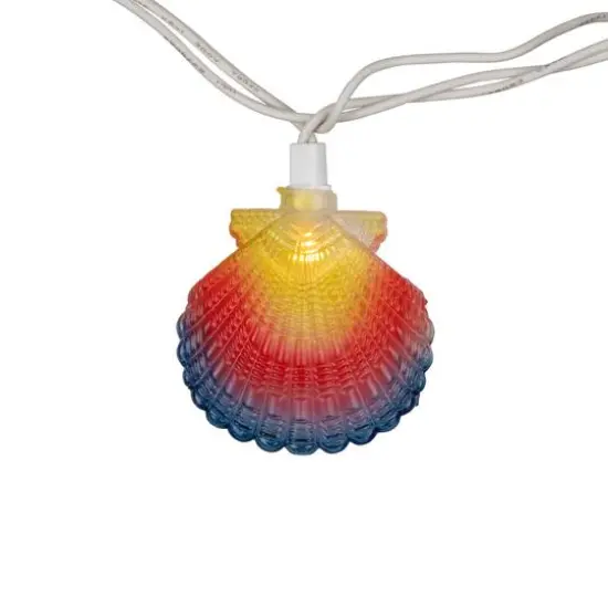 10ct. Multicolored Seashell Patio String Lights {7}