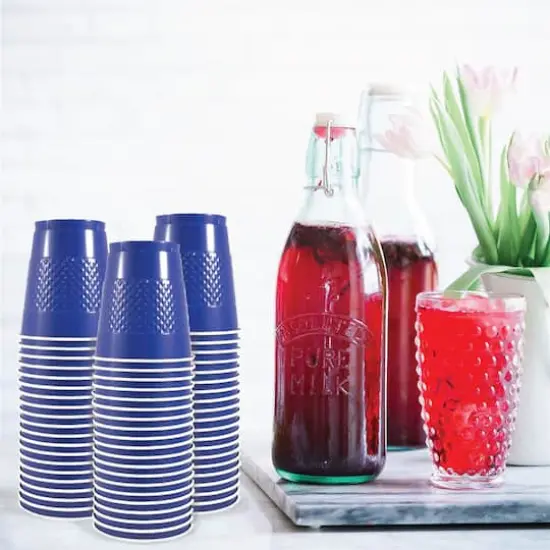 JAM Paper 12oz.Plastic Party Cups, 20ct. Blue {4}