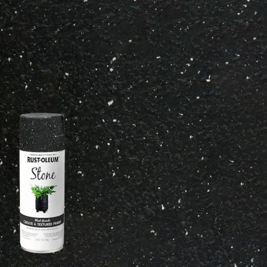 Rust-Oleum&reg; Stone Spray Paint Black Granite {3}