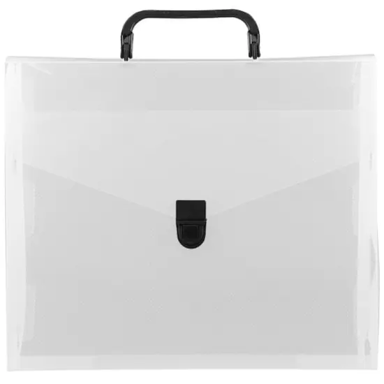 JAM Paper 10" x 12" Clear Plastic Portfolio File Carry Case {1}