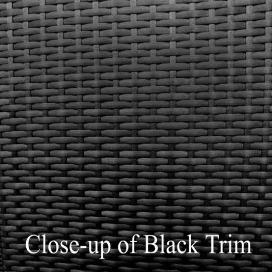 Black Resin Wicker Outdoor Patio King Chairs Set {3}