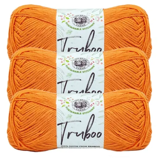 3 Pack Lion Brand&reg; Truboo Yarn Tangerine {1}
