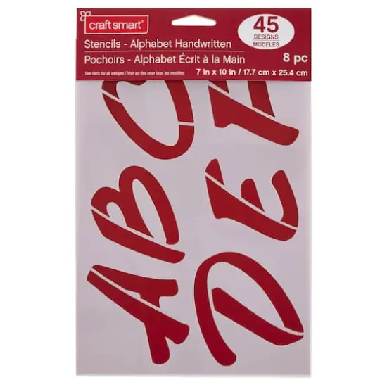 3" Handwritten Alphabet Stencils by Craft Smart&reg; {3}