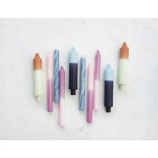 Hello Honey® 10" Blue Marbled Unscented Taper Candles, 2ct. {4}