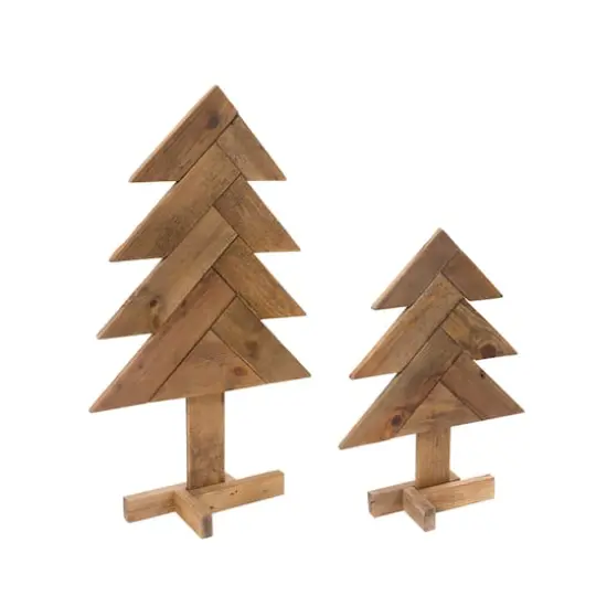 Rustic Wood Pine Tree Set {1}