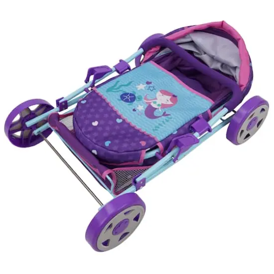 509 Crew Mermaid Doll Pram with Retractable Large Canopy {6}