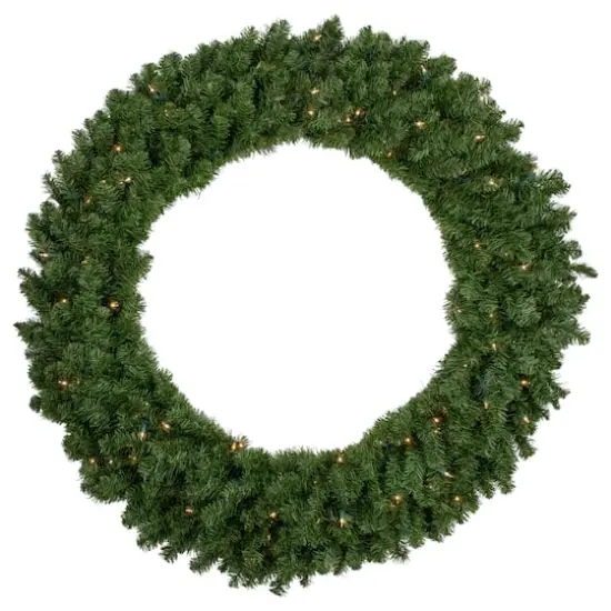 4ft. Pre-Lit Canadian Pine Artificial Christmas Wreath {1}