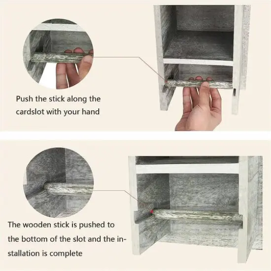 Olive Green Wood Toilet Paper Holder with Storage Shelf {5}