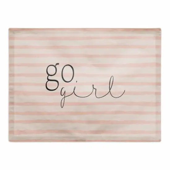 Go Girl Stripes 18" x 14" Cotton Twill Placemat {1}