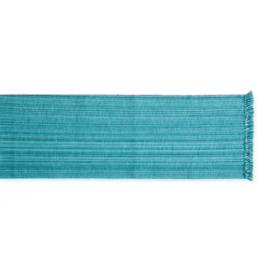 DII&reg; 108" Variegated Fringe Table Runner Teal {4}