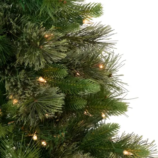 3ft. Pre-Lit Kingston Cashmere Pine Full Artificial Christmas Tree, Clear Lights {5}