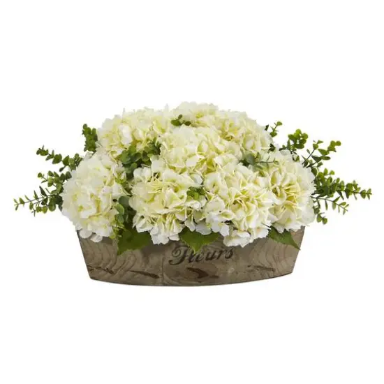 17" Hydrangea and Eucalyptus Artificial Arrangement {1}