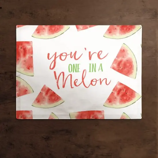 You're One in a Melon 18" x 14" Cotton Twill Placemat {3}