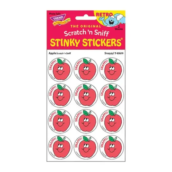 TREND Enterprises® Snappy! Apple Scented Stickers, 6 Packs of 24 {3}
