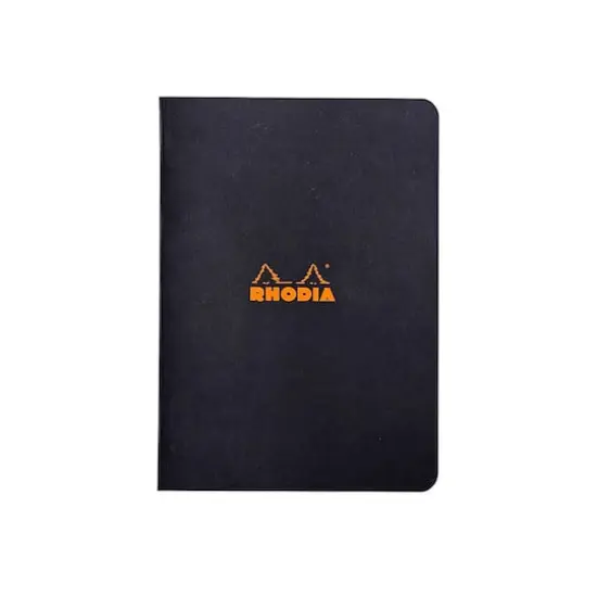 Rhodia&reg; Black Side Stapled Lined Notebook, 6" x 8.25" {1}