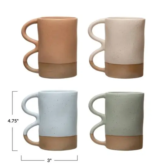 Hello Honey&reg; Multicolor Stoneware Mug Set {6}